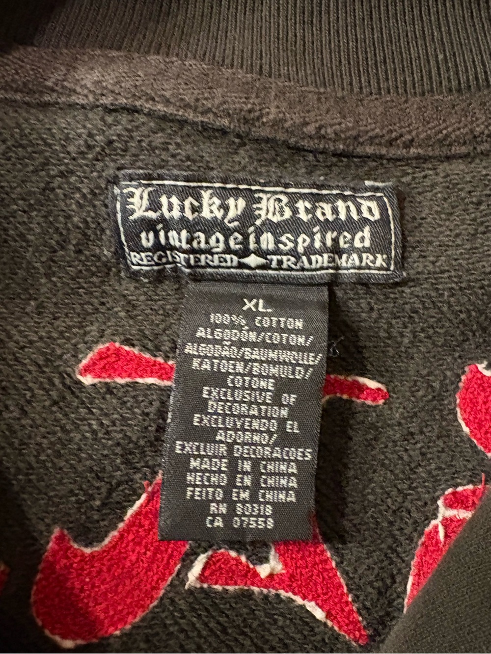 Men’s Lucky Brand Collared Zip-Up Bomber Style Vintage Inspired Jacket Size XL - Picture 4 of 9